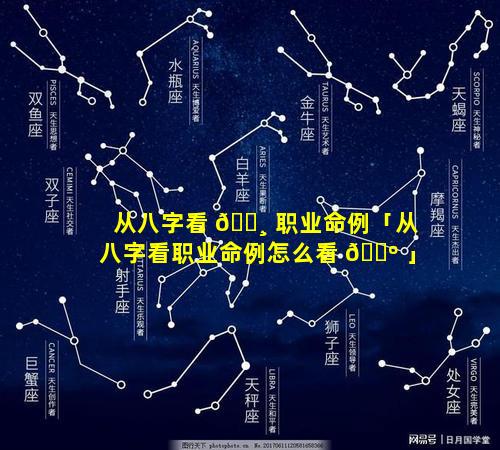 从八字看 🕸 职业命例「从八字看职业命例怎么看 🐺 」